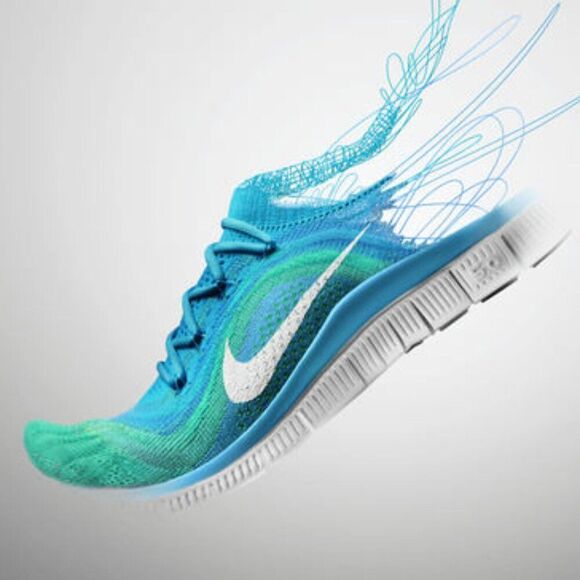 NEW Nike Free 5.0 Flyknit Women's Running Shoes 615806-413 Size 8 Atomic Teal - Picture 10 of 16